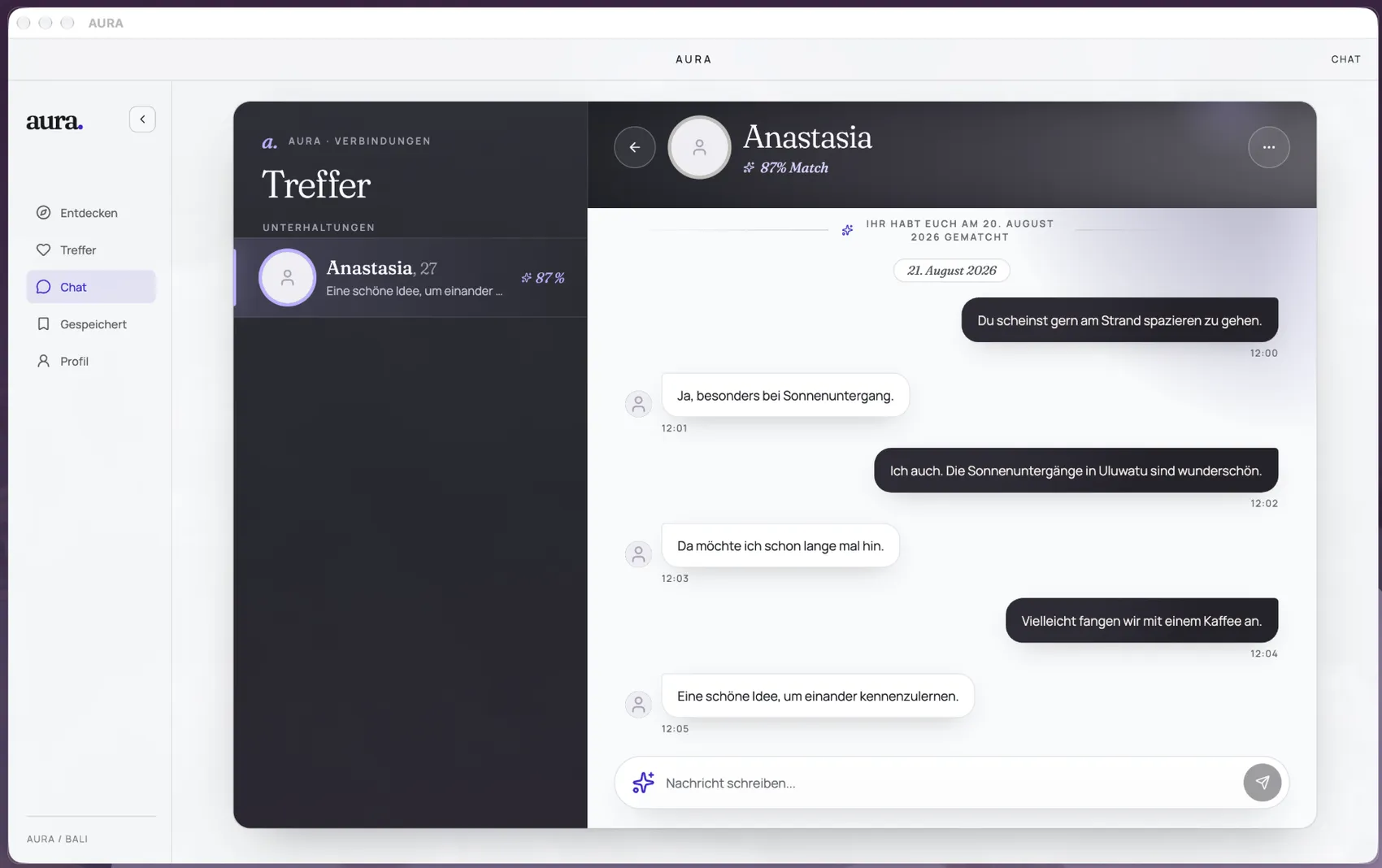UpRelay: AURA, Mac: Du entscheidest. Verbindung entsteht gemeinsam.